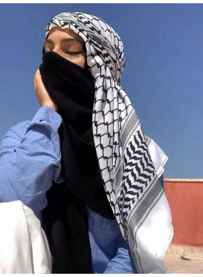 Arab Style Shemagh Wrap Keffiyeh Middle East Desert Scarf Men Scarves Neck Face Headwear Arabian - Image 1