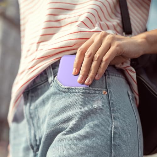 Kintion Pocket Mirror, 1X/3X Magnification LED Compact Travel Makeup Mirror with Light for Purse, 2-Sided, Portable, Folding, Handheld, Small Lighted Mirror for Gift, Purple - Image 2