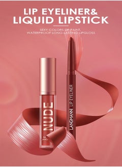 LANGMANNI Lip Liner and Lipstick Makeup Kit 01, Natural Formula, High Pigment and Easier To Create Perfect Lip Makeup, The Innovative Formula Gives Lips a Light Gloss Without Drying Out or Cracking  - Image 2