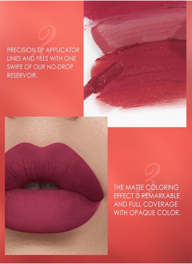 LANGMANNI - Lip Liner and Lipstick Makeup Kit 01, Natural Formula, High Pigment and Easier To Create Perfect Lip Makeup, The Innovative Formula Gives Lips a Light Gloss Without Drying Out or Cracking - Image 1