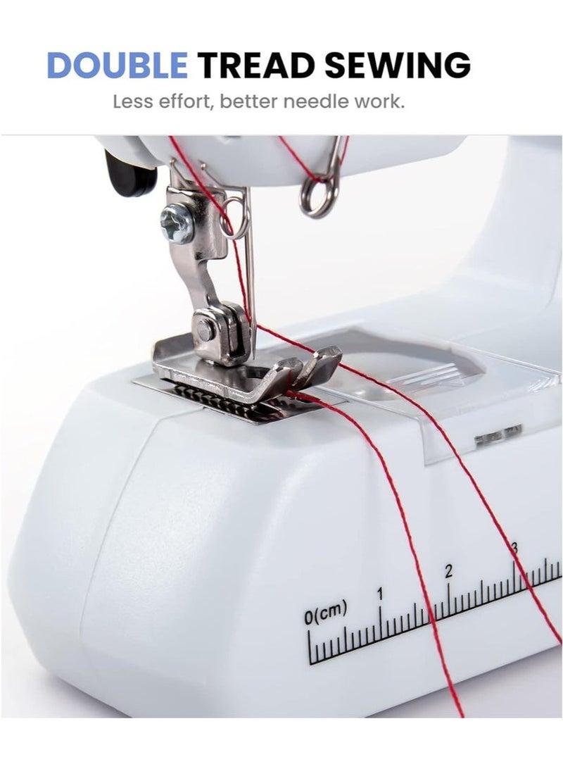 Arabest Handheld Sewing Machine, Portable Mini Sewing Machine, Machine Electric Stitch Tool, Electric Sewing Machine with Sewing Accessories, Suitable for Clothing, Curtains, Denim, Leather(White) - Image 5