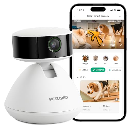 PETLIBRO AI Dog Camera Pet Camera Indoor with Phone App [Multi-Pet Recognition, Daily Activity Analysis & Smart Summaries] Cat Cam 360° View, 1080P Dog Cam Night Vision, 2-Way Audio WiFi Cam - Image 1