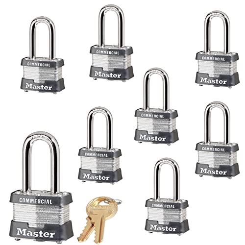 Master Lock 8 Keyed Alike Locks w 16 Keys 3KALF8 - Image 1