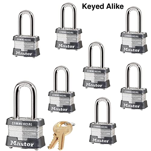 Master Lock 8 Keyed Alike Locks w 16 Keys 3KALF8 - Image 3