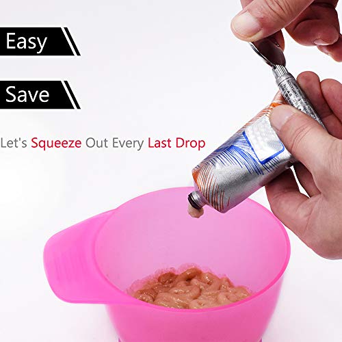 PERFEHAIR 5pcs Tube Toothpaste Squeezer Keys, Metal Hair Dye Color Key Roller Dispenser Wringer Tool - Image 3