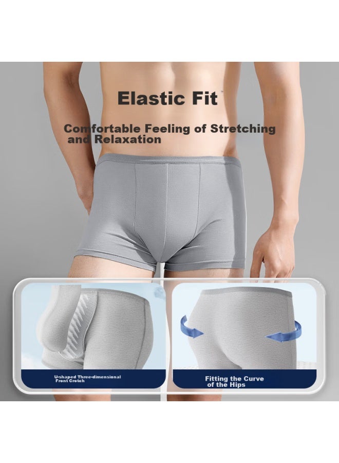 Free Go Freego Disposable Men's Boxer Briefs, Pure Cotton, Travel-friendly, Sterilized, Portable, Comfortable, Large Size, 3 Pairs, White, 4XL - Image 5