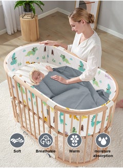 URbazaar Baby Blankets Knit Cable Babe Blanket Soft Airy Newborn Infant Receiving Swaddling Beige Neutral Crib Stroller 40"x30"  - Image 5