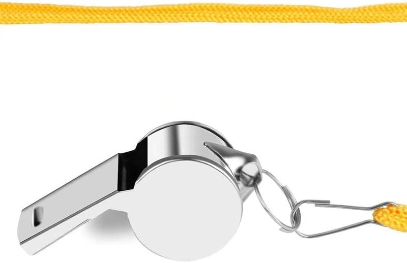Canbee Referee Steel and Plastic Whistle Pack of 4 High Sound use Multi Purpose Sports Games (Steel) - Image 3