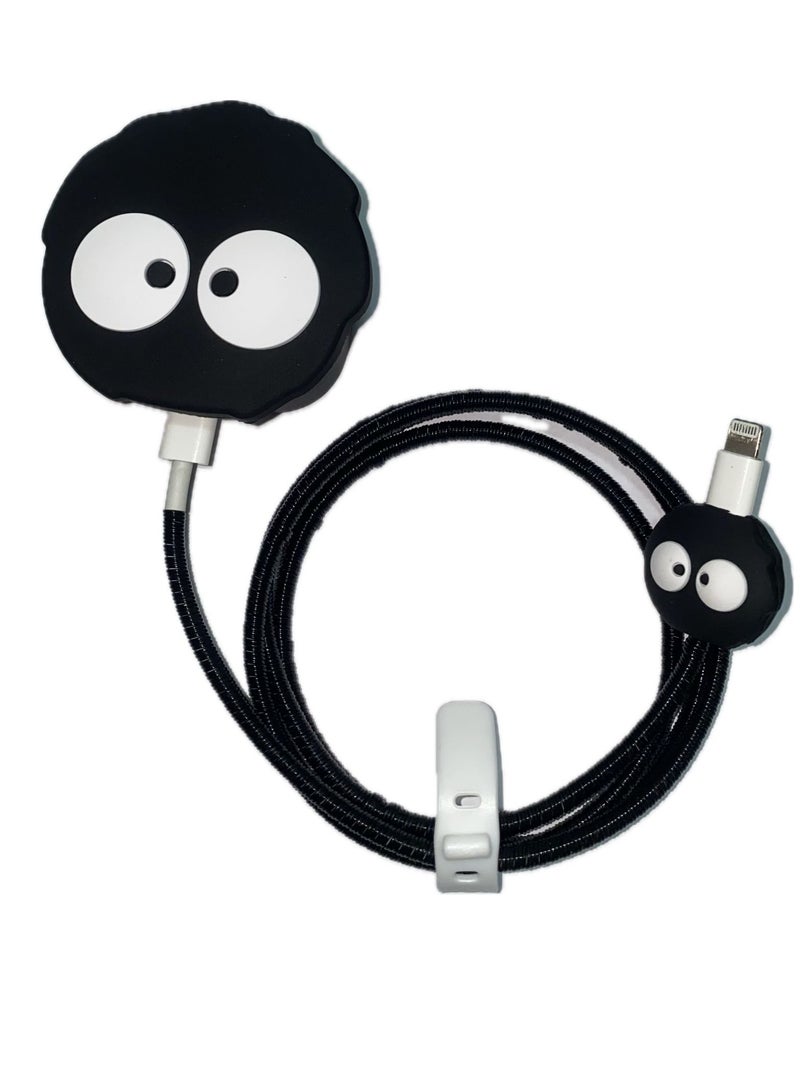 Gemini 3D Cartoon Series Slim Charger Protector Compatible with iPhone 18W 20W Fast Charging Cable Protector Cover Data Cable Protector 