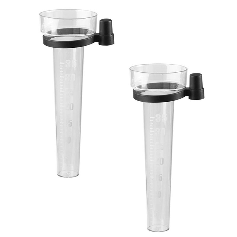 2 Pcs Outdoor Plastic Rain Gauge Set for Home Garden Lawn Accurate Rainfall Measurement Tool - Image 2