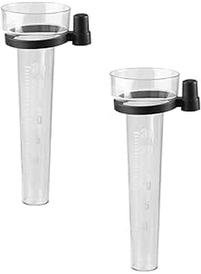 2 Pcs Outdoor Plastic Rain Gauge Set for Home Garden Lawn Accurate Rainfall Measurement Tool - Image 1