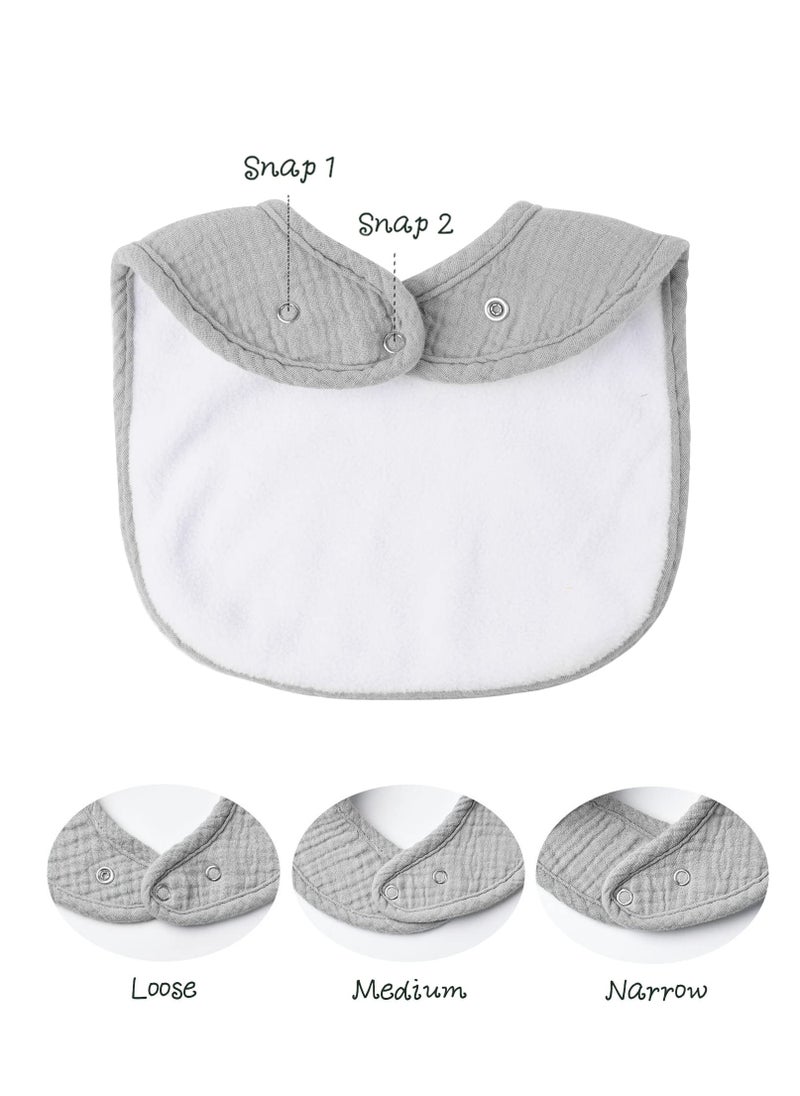 Bebiland 8 Pack Baby Muslin Bandana Drool Bibs for Unisex Boys Girls, 8 Solid Colors Cotton Set for Teething Drooling (Multicolour)  - Image 2