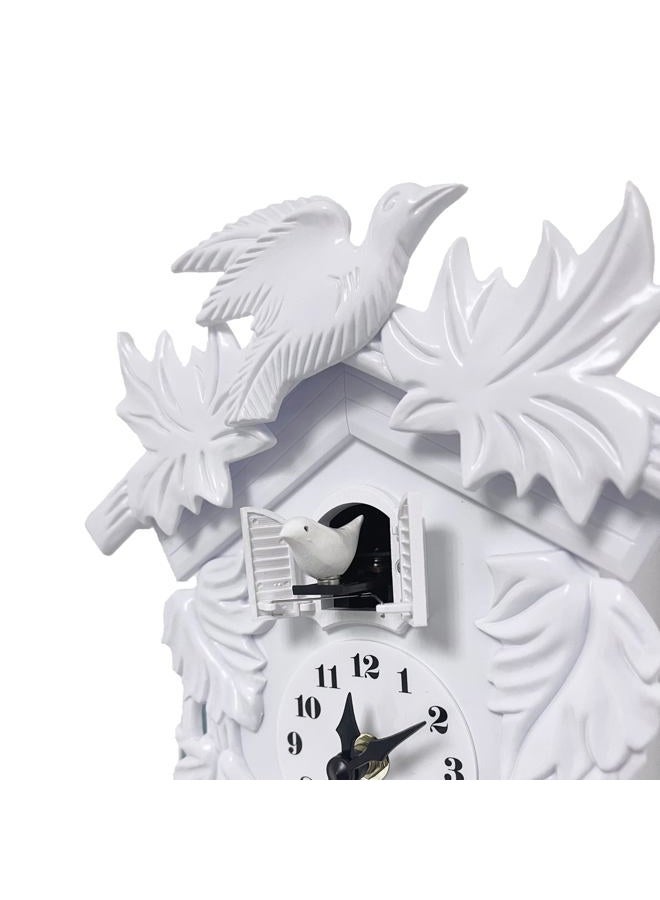 WALPLUS 20.2x37cm White Vintage Cuckoo Clock With Cuckoo Call Simple Fashionable antique style Pendulum Clock Home DIY Decoration Office Accessories Minimalist Design Bedroom Decor Stylish Living Room - Image 3