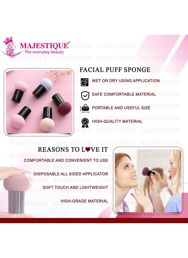 MAJESTIQUE - MAJESTIQUE Foundation Sponge Powder Puff Mushroom Head Dry Wet Dual-Use Cosmetic Sponge Face Puffs Bb Cream Air Cushion Makeup Tools - Color May Vary - Image 1