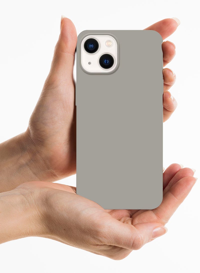 CATANES Protective Soft Silicone Case Cover for iPhone 14 - Grey - Image 3