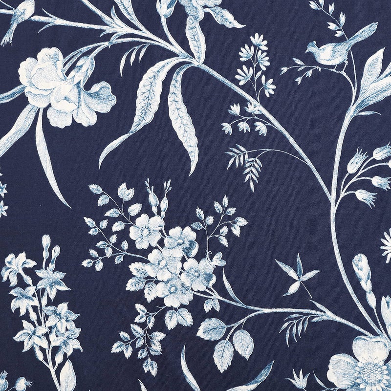 Laura Ashley- Queen Duvet Cover Set, Reversible Cotton Bedding Set, Includes Matching Sham(s) with Bonus Euro Sham(s) & Throw Pillow Covers (Branch Toile Blue, Queen) - Image 4