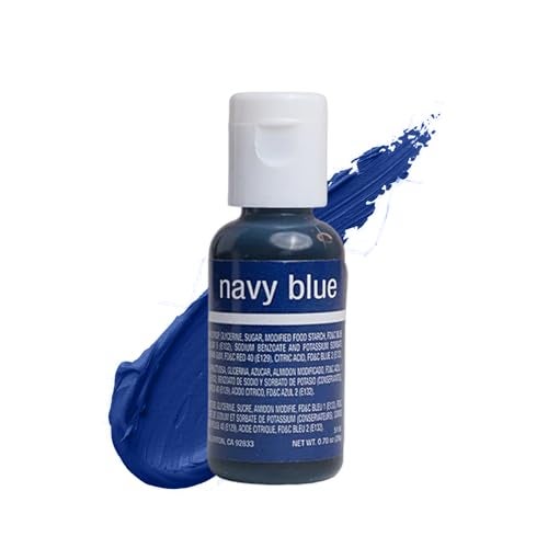 Chefmaster Navy Blue LiquaGel Food Coloring  Vibrant Color  ProfessionalGrade Dye for Icing Frosting Fondant  Baking  Decorating  FadeResistant  EasytoUse  Made in USA  070 oz - Image 1