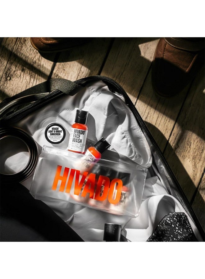 HIVADO مجموعة أدوات العناية الشخصية بحجم السفر للرجال | مجموعة تصفيف مدمجة | جل استحمام، غسول وجه، لوشن للجسم، واقي شمس، شامبو وبلسم كثيف وممتلئ | خفيف الوزن وقابل للحمل | عبوة من 6 - Image 5