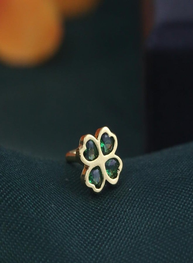 Lookray St. Patrick's Day Nose Rings for Women Clover Shamrock Green L-shaped Nostril Cartilage Lobe Stud Ring Irish Screw Body Piercing Jewelry Saint Patricks Day Jewelry Accessories Style2 - Image 5
