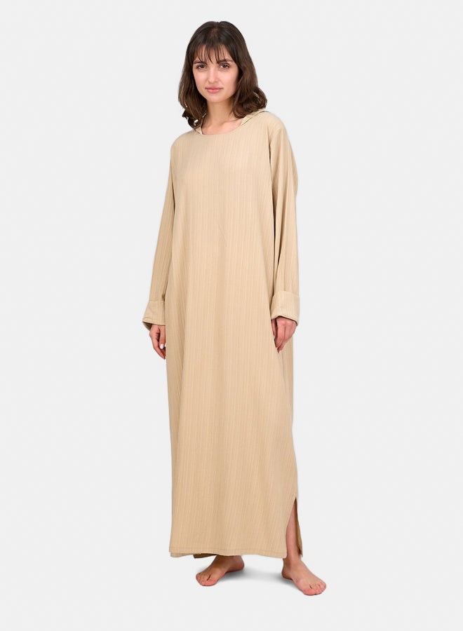 Clue Self Pattern Hooded Dress  - Image 1