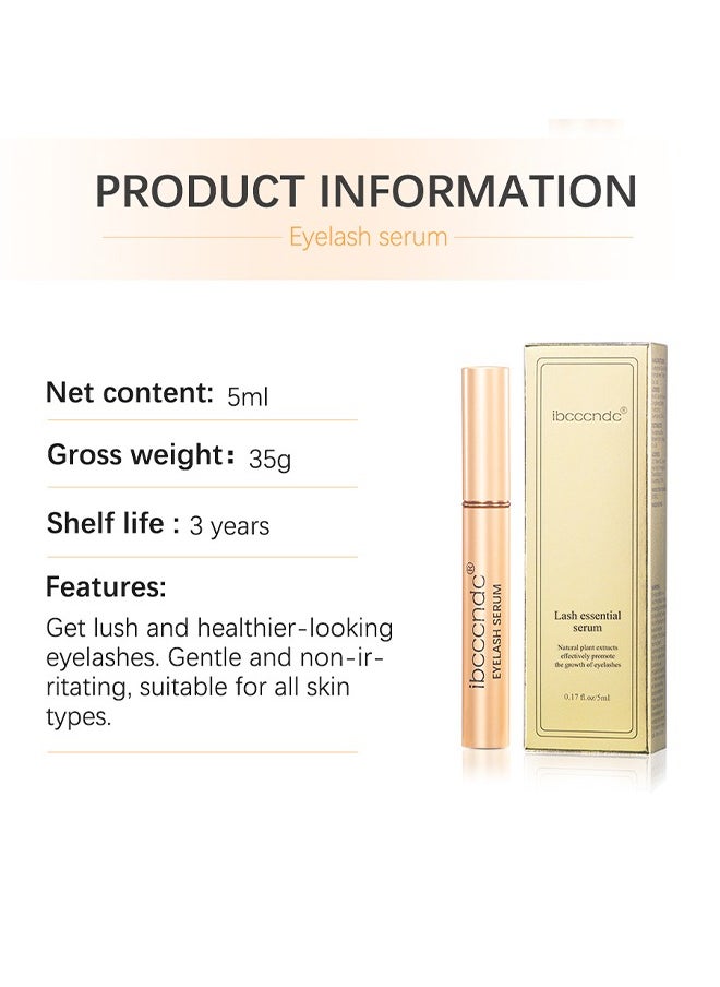 ibcccndc - 28 Dayseyelash Growth Serum, Eyebrow Fluid, Promotes Appearance of Longer And Thicker Eyelashes,Eradicates Signs of Fatigue And Illuminates The Eye Area 5ml - Image 1