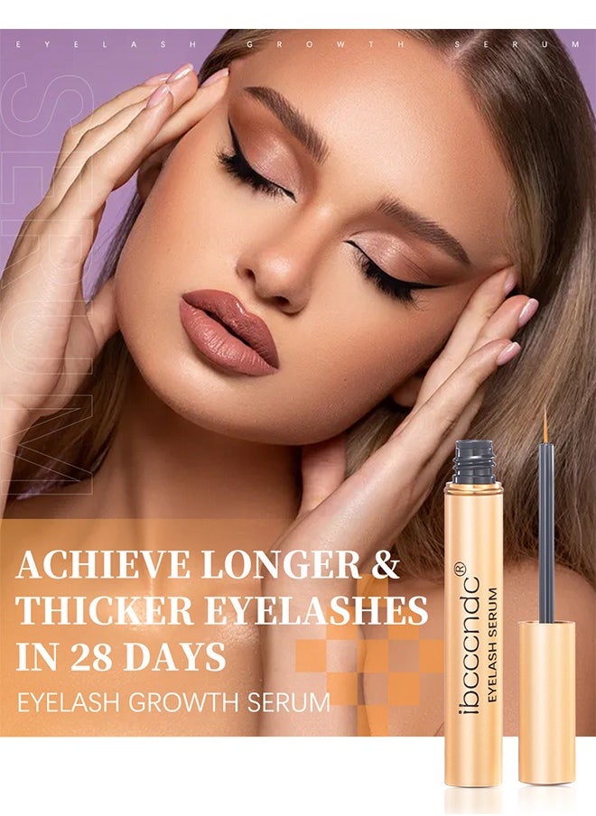 ibcccndc - 28 Dayseyelash Growth Serum, Eyebrow Fluid, Promotes Appearance of Longer And Thicker Eyelashes,Eradicates Signs of Fatigue And Illuminates The Eye Area 5ml - Image 1