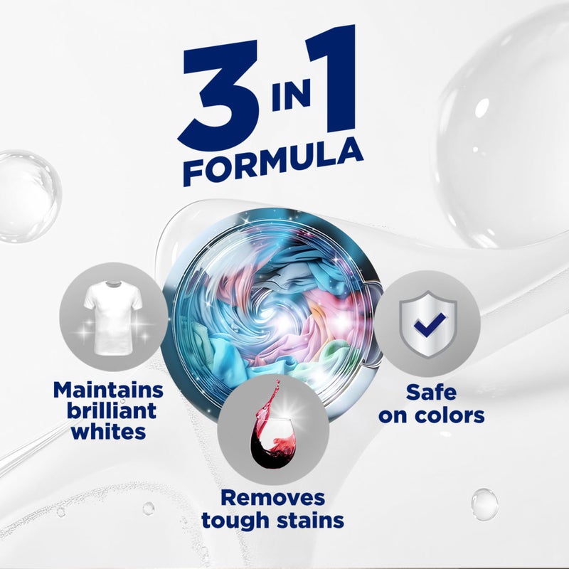 OxiClean Triple Action White Revive Laundry Whitener and Stain Remover Powder, Use with Detergent, Whitens and Brightens Clothes, Removes Tough Stains, Color Safe, Chlorine Free, 4 lbs - Image 4