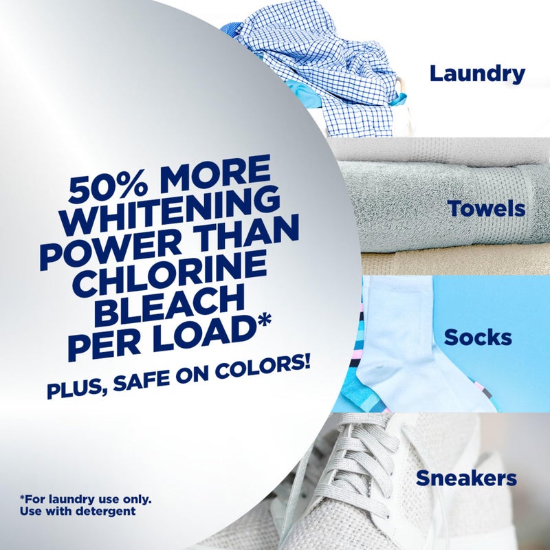 OxiClean Triple Action White Revive Laundry Whitener and Stain Remover Powder, Use with Detergent, Whitens and Brightens Clothes, Removes Tough Stains, Color Safe, Chlorine Free, 4 lbs - Image 5