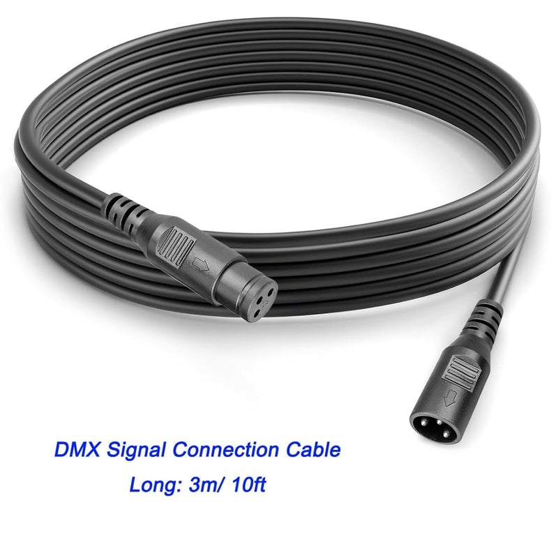 MADOWL 3 Pin XLR Cables Male Female XLR Patch Cable, XLR Cable 10ft 3m DMX Wire Extension Connectors Male and Female, Light DMX Cable with 3 Pin Connector for Stage Lights DMX Signal Connection - Image 4