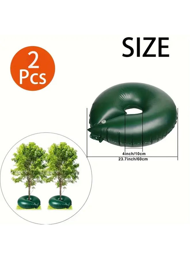 2pcs Green 56 78L Tree Watering Ring Bags Automatic Drip Irrigation System Durable PVC - Image 3