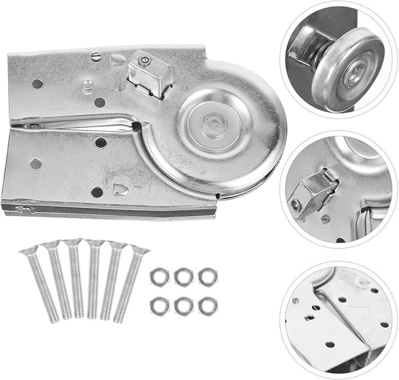 Heavy Duty Attic Ladder Hinge Connector Soft Close Mechanism with Complete Hardware - Image 4