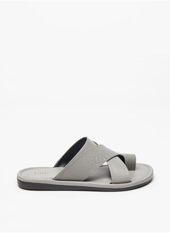 LBL by Shoexpress - Boys Textured Slip-On Arabic Sandals - Image 1