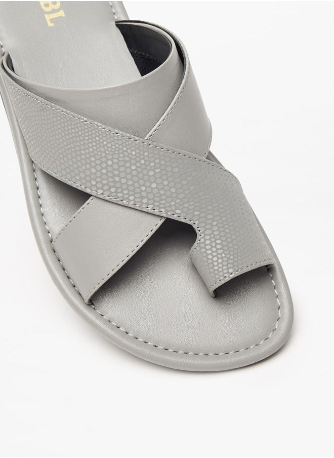 LBL by Shoexpress - Boys Textured Slip-On Arabic Sandals - Image 1