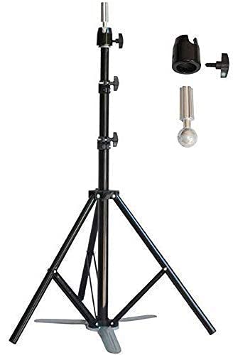 blushia BLUSHIA Wig Stand Tripod Mannequin Head Stand Heavy Duty Metal Adjustable Wig Head Stand for Canvas Block Head Styling Making Wigs Displaying Cosmetology Hairdressing Training Black - Image 1