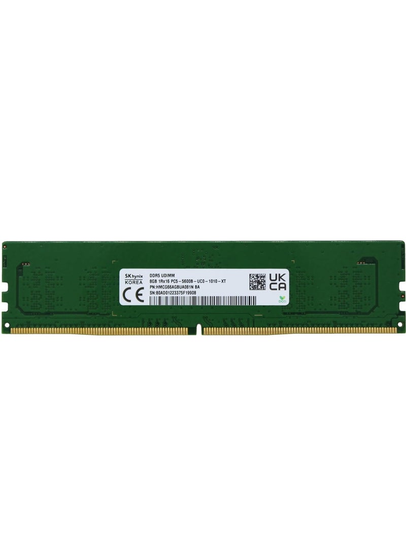 ماركة غير محددة ذاكرة RAM للالعاب عالية الاداء PC5-44800 UDIMM هاينكس 8GB (1x8GB) DDR5 5600MHz او 4800MHz PC5-44800 UDIMM بدون ذاكرة مؤقتة غير ECC 1Rx16 CL46 1.1 فولت، ترقية ذاكرة كمبيوتر مكتبي  - Image 1