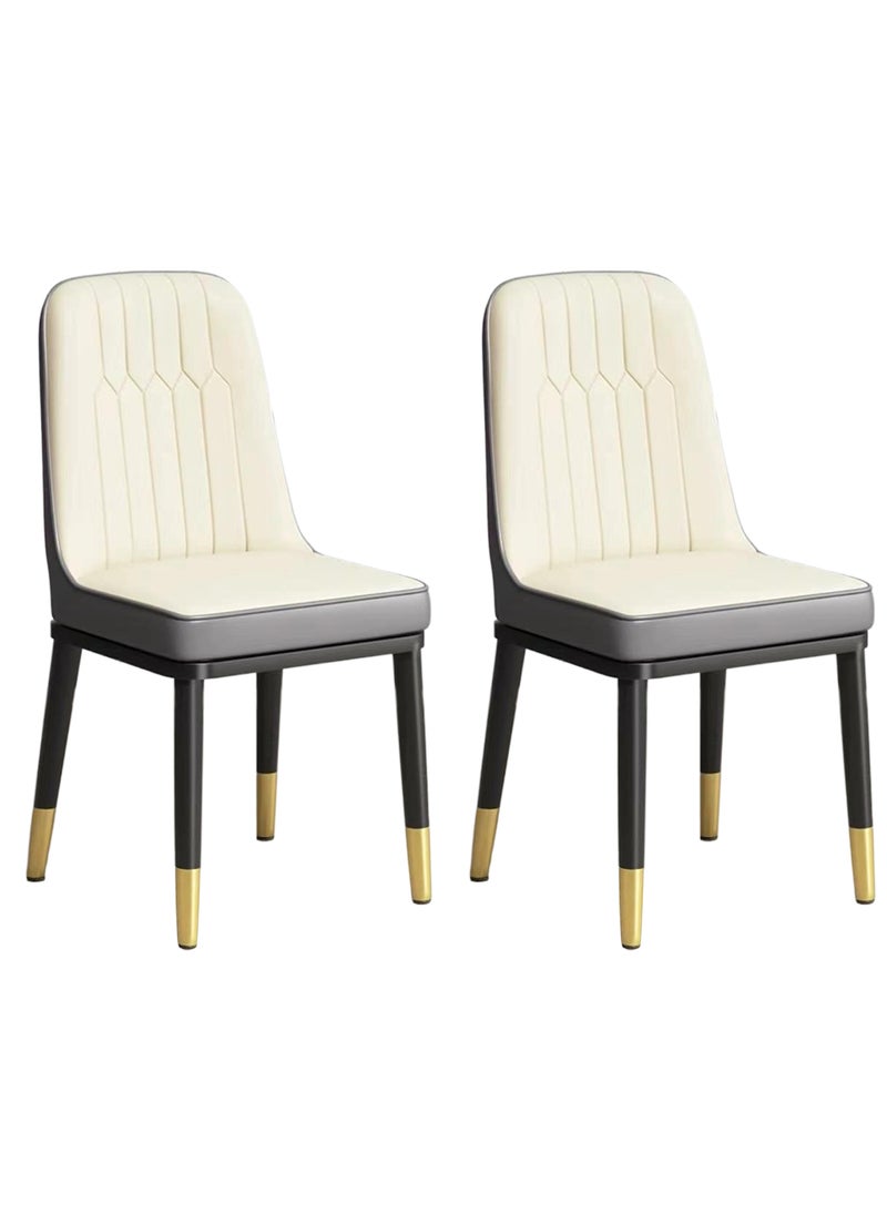 Sharpdo Dining chair, 2 set of, high resilience foam, leather seat  - Image 2