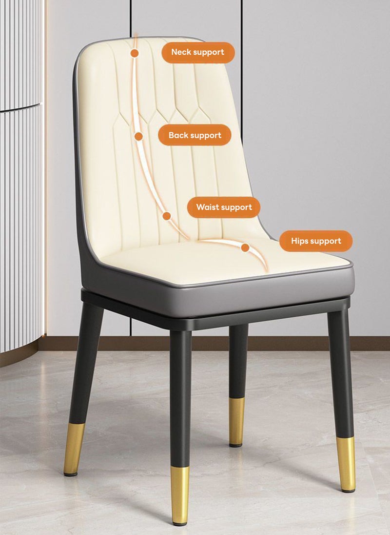 Sharpdo Dining chair, 2 set of, high resilience foam, leather seat  - Image 3