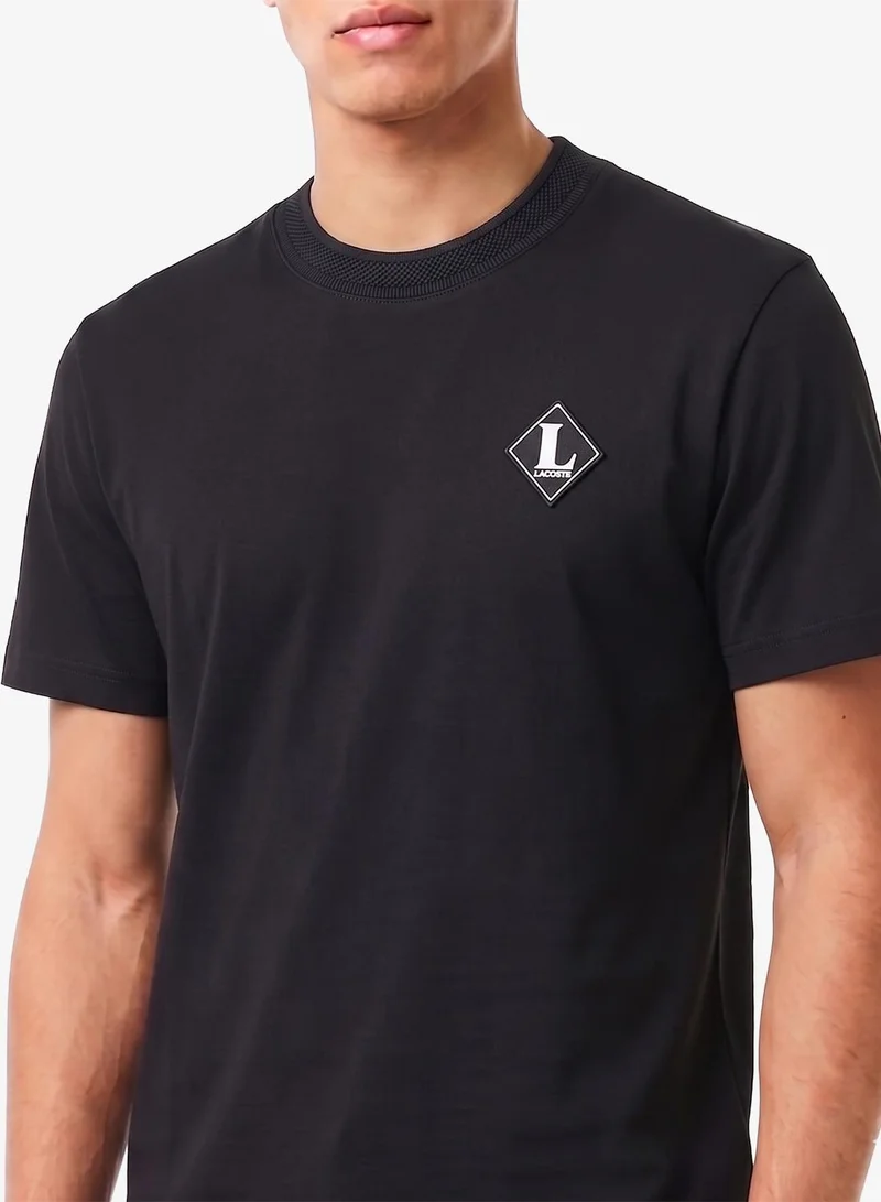 Lacoste  French Made Badge Accent T-Shirt for Men | Best Price UAE