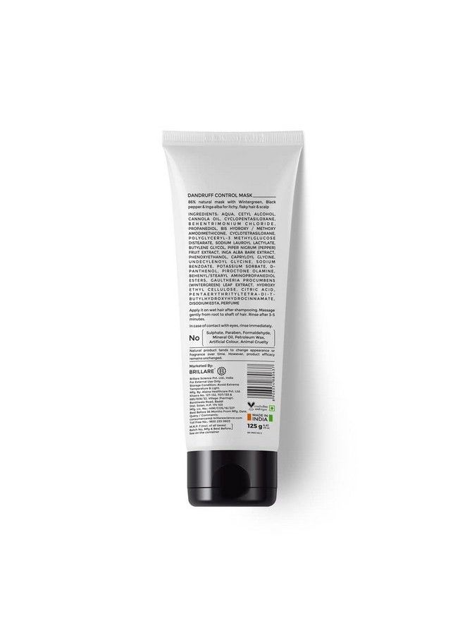 BRILLARE Professional Dandruff Control Hair Mask Dandruff Conditioner Enriched With Plant Based Salicylic Acid & Black Pepper Fruit For Itchy Flaky Scalp 125G  - Image 3
