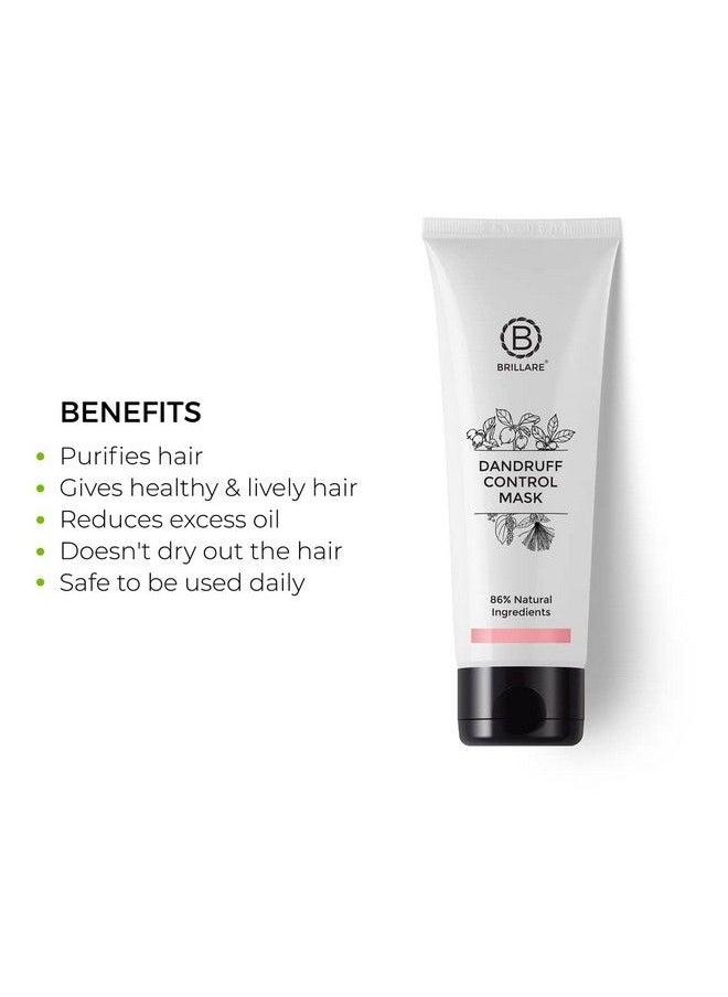 BRILLARE Professional Dandruff Control Hair Mask Dandruff Conditioner Enriched With Plant Based Salicylic Acid & Black Pepper Fruit For Itchy Flaky Scalp 125G  - Image 5