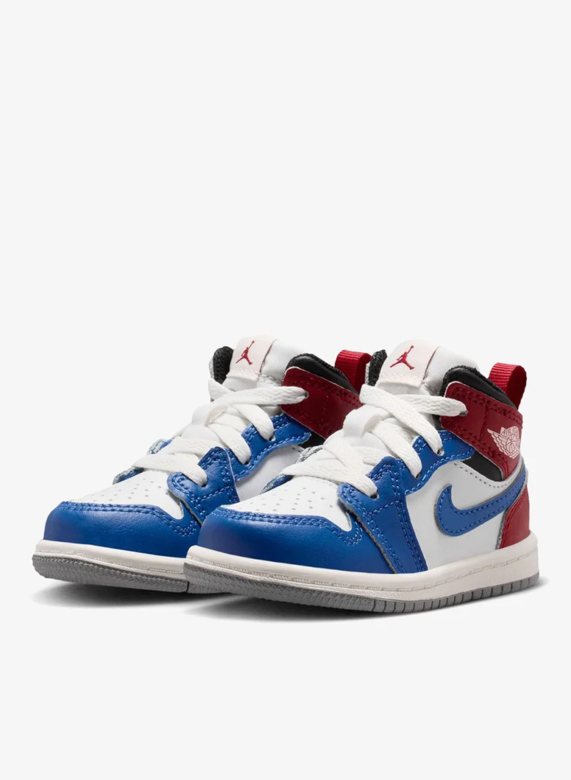 Jordan TRUE BLUE/SUMMIT WHITE-VARSITY RED-BLACK-CEMENT GREY Infant Jordan 1 Mid Bt  | Best Price UAE