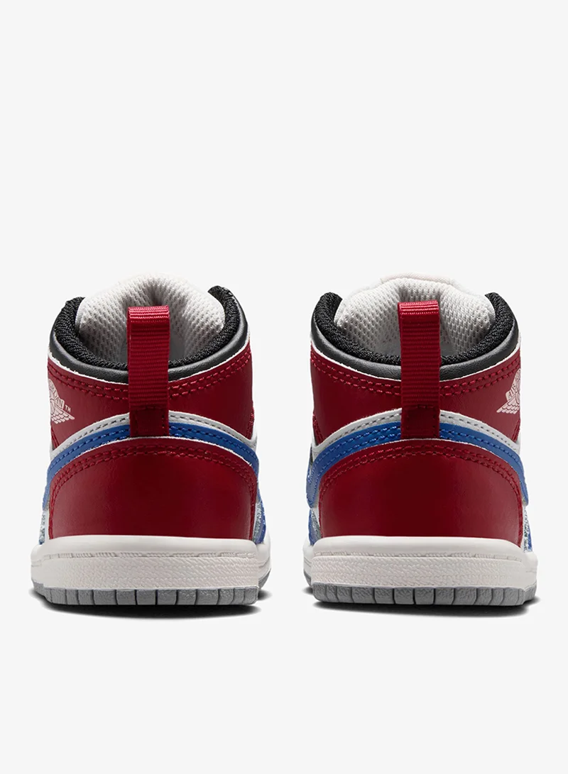 Jordan TRUE BLUE/SUMMIT WHITE-VARSITY RED-BLACK-CEMENT GREY Infant Jordan 1 Mid Bt  | Best Price UAE