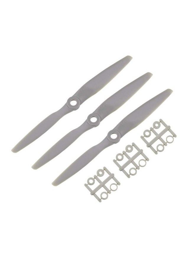 uxcell Rc Propellers Cw 6X4 Inch 2 Vane For Airplane Nylon Gray 3Pcs With Adapter Rings  - Image 2