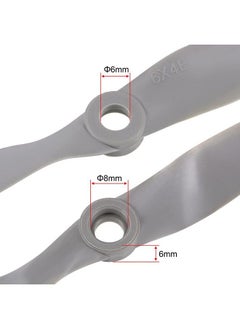 uxcell Rc Propellers Cw 6X4 Inch 2 Vane For Airplane Nylon Gray 3Pcs With Adapter Rings  - Image 4