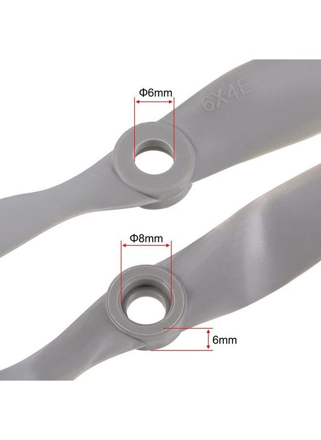 uxcell Rc Propellers Cw 6X4 Inch 2 Vane For Airplane Nylon Gray 3Pcs With Adapter Rings  - Image 4