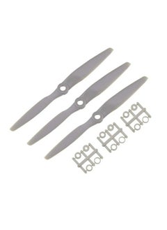 uxcell Rc Propellers Cw 6X4 Inch 2 Vane For Airplane Nylon Gray 3Pcs With Adapter Rings  - Image 1