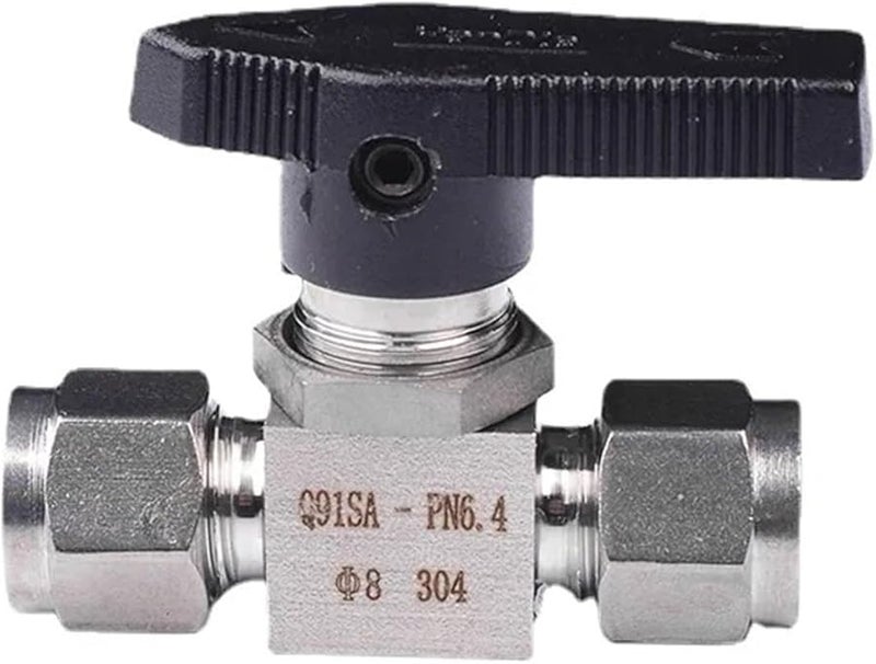Stainless Steel Compression Union Ball Valve SS304 3.175mm 1 8 Inch For Water Gas Fuel - Image 1