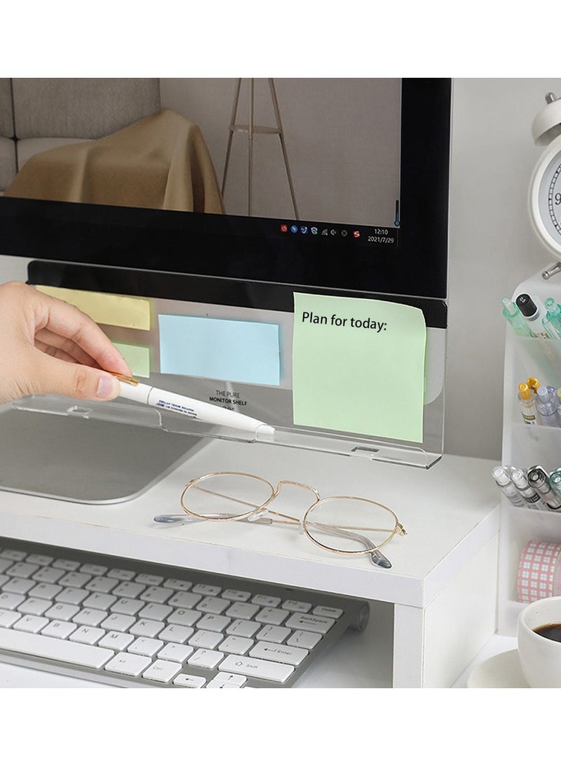 Computer Monitor Memo Board, Office Desk Accessories, Computer Message Board, Office Supplies for Women Men,Computer Sticky Note Holder Home Office Accessories Office Desktop Message Office Decor - Image 2