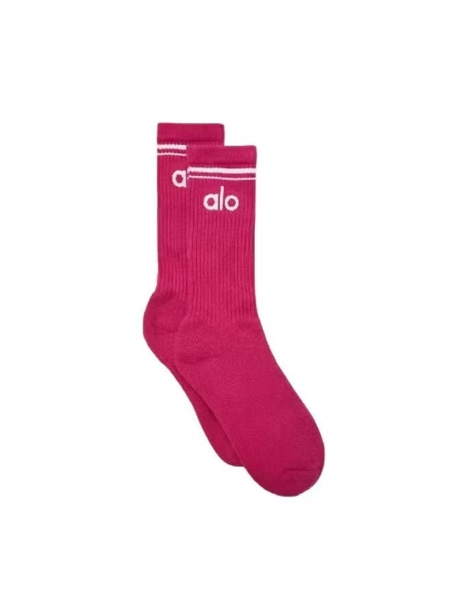 Alo Yoga Meia Alo Yoga Unisex Half-Crew Throwback Long tube