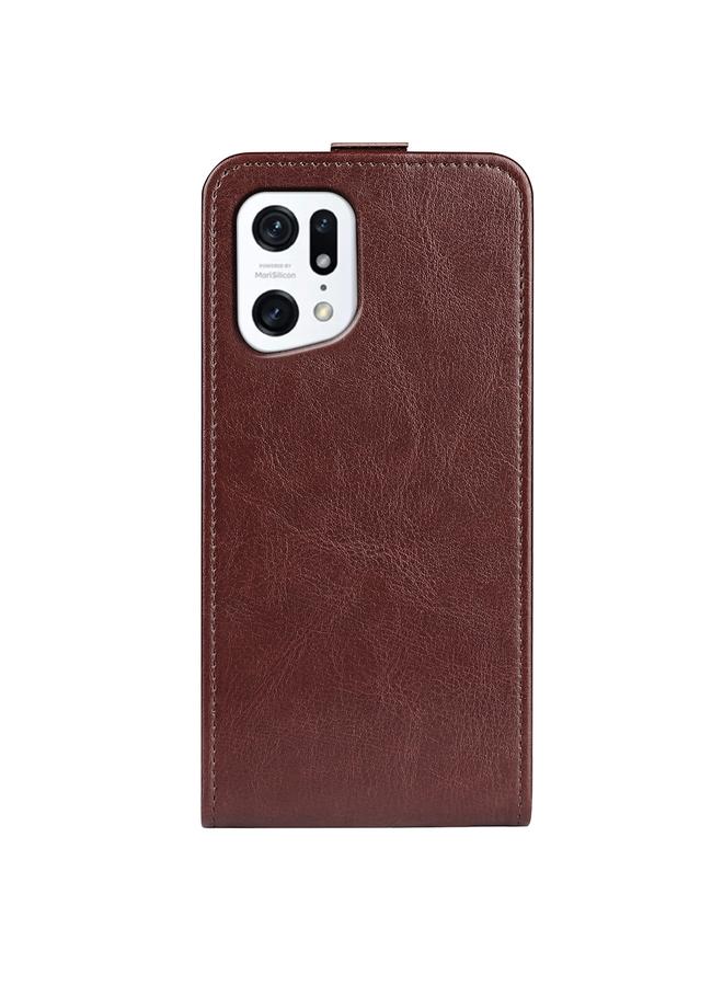 اس-توب جراب هاتف OPPO Find X5 R64 بتصميم عمودي من الجلد - Image 3